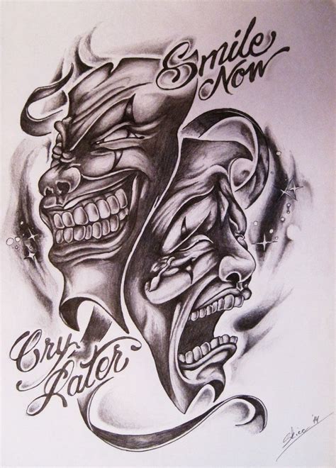 meaning of smile now cry later tattoos|smile now cry later clown.